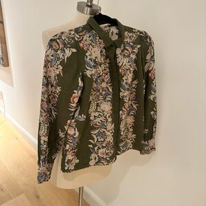 Sezane - Floral Patterned Long Sleeve Blouse - XS